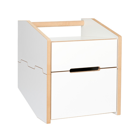 Nachttisch 'Tojo-cargo' auf Rollen