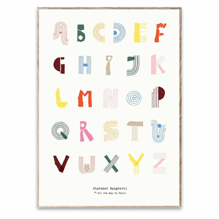 Paper Collective Alphabet Spaghetti - colourful (English) 50 x 70 cm 