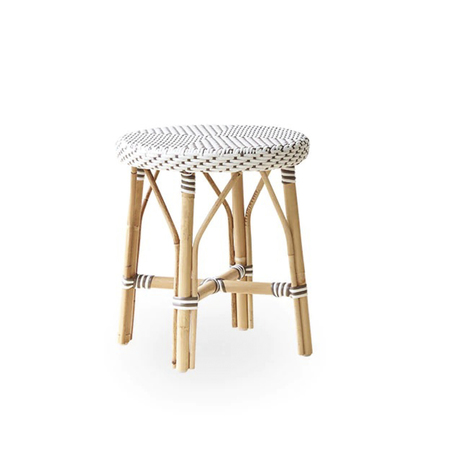 Sika-Design Simone Stool Weiss / Cappucino, H: 45 cm 