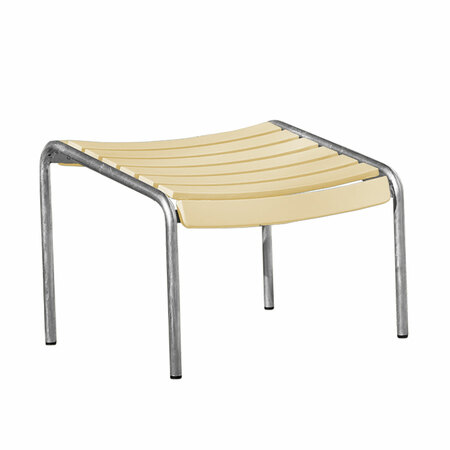 Atelier Alinea Garten-Loungehocker Esche natur, Aluminiumgleiter