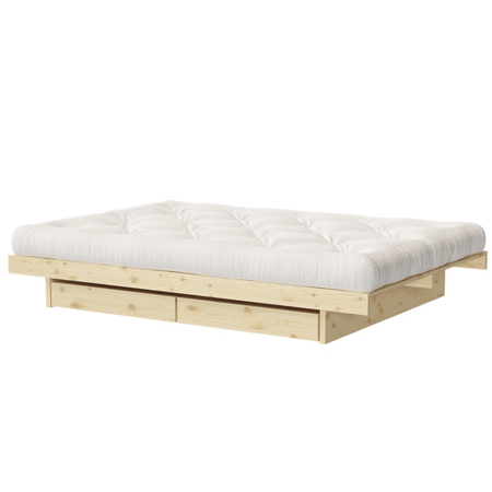 Karup Design Kanso Bed Roh 100, 140 x 200 cm, mit Schubladen