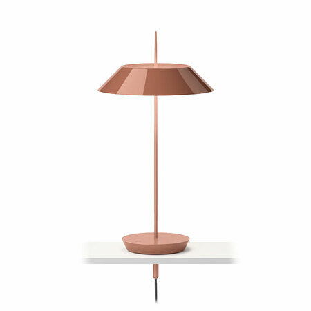 Vibia Tischleuchte Mayfair Mini Terra Rot, Anschraubbar / Mit Basis, Berührungssensor