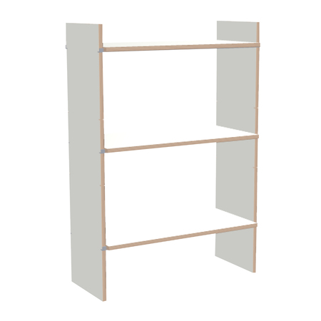 Nils Holger Moormann FNP - H: 103.2 cm - Breite Fächer - hoch FU weiss, B: 70.8 cm