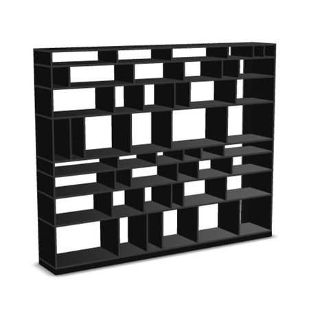 Nils Holger Moormann Regal Egal H 189.6 cm - 8 Stufen Bicolor schwarz, B: 232 cm