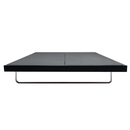 Thut  Bett '943' Kufen Aluminium eloxiert, B: 140 cm / T: 200 cm, Esche schwarz lackiert