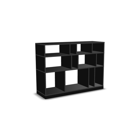Nils Holger Moormann Regal Egal H: 85.9 cm - 3 Stufen Bicolor schwarz, B: 116.8 cm