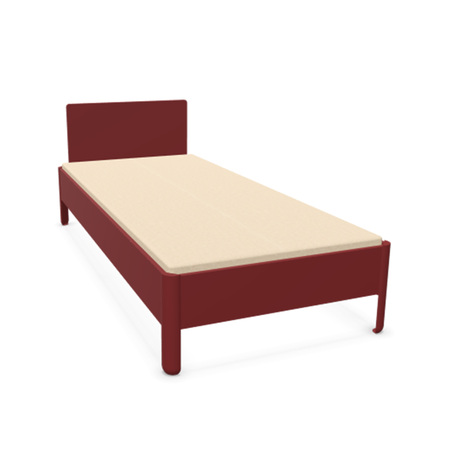 Müller Small Living 'Nait' Bett farbig lackiert Karmesinrot - RAL 0303040, Mit Kopfteil, B: 90 cm
