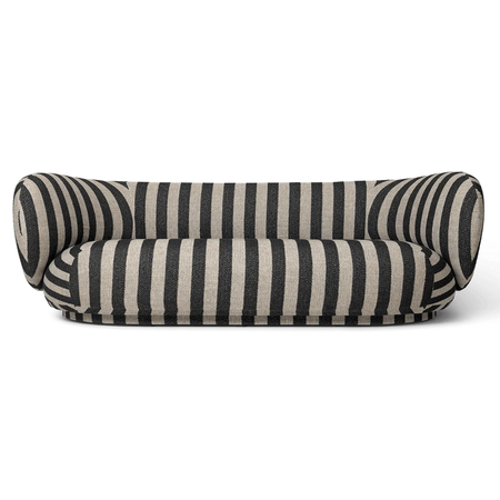 Ferm Living Rico Sofa B: 260 cm , Sand / Black - Louisiana