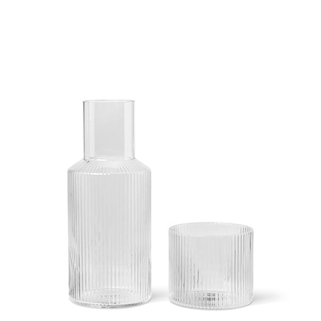 Ferm Living Karaffen Set 'Ripple' Transparent