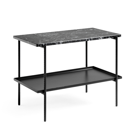 Hay Rebar Rectangular Side Table Soft Black, B: 75 cm / T: 44 cm / H: 55 cm 