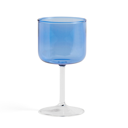 Hay Tint Wine Glass Set of 2 Blau / Transparent