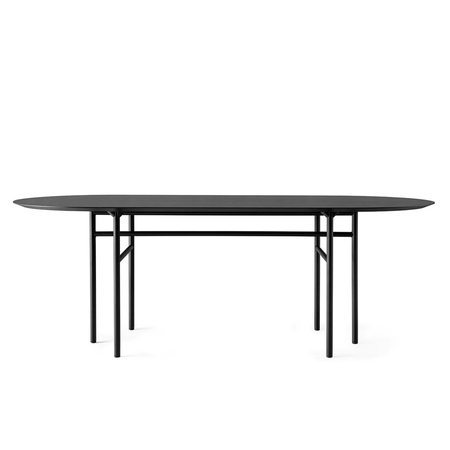 Menu Furniture Ovaler Tisch 'Snaregade' Schwarz - Linoleum Holzkohle