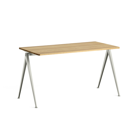 Hay Living Pyramid Table 01 B: 140 cm / T: 65 cm , Eiche matt lackiert, Stahl pulverbeschichtet schwarz