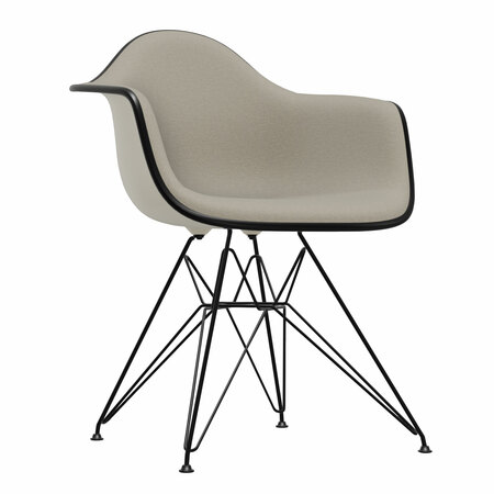 Eames Plastic Armchair DAR' mit Vollpolster Keder Basic Dark 