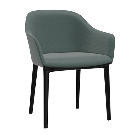 Vitra Softshell Chair - Vierbein-Untergestell Eisengrau 14 - Volo, Gleiter für Teppichboden 04