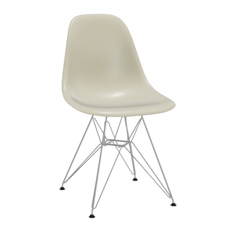Vitra Eames Fiberglass Side Chair DSR ohne Sitzpolster 05 Sea Foam Green, Basic Dark 30 pulverbeschichtet (glatt), Gleiter basic dark für Teppichboden 04
