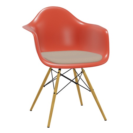 Eames Plastic Armchair DAW mit Sitzpolster