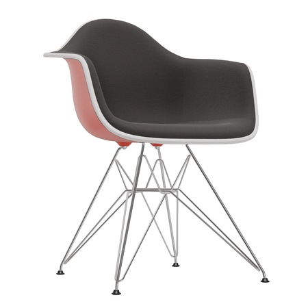 Eames Plastic Armchair DAR mit Vollpolster Keder Weiss