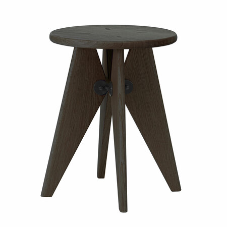 Vitra Tabouret Solvay Eiche dunkel massiv, Naturholz Schutzlack