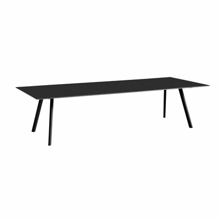 Hay Accessoires CPH 30 Table B: 120 cm / L: 300 cm , Linoleum Schwarz, Eiche schwarz lackiert