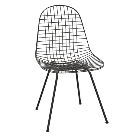 Vitra Wire Chair DKX Basic Dark 30 pulverbeschichtet (glatt), Gleiter basic dark für Teppichboden 04
