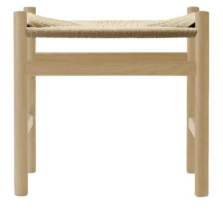 Carl Hansen & Søn Hocker 'CH53' Eiche geölt, Papierkordel Natur, H: 39 cm