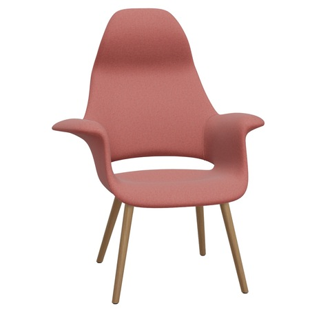 Vitra Organic Highback Poppy red-Elfenbein 67 - Hopsak, Eiche natur, Naturholz Schutzlack 10