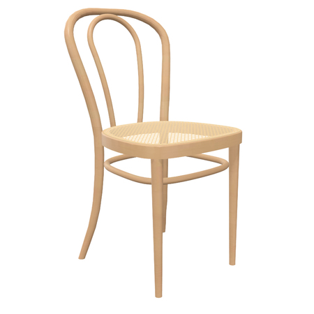 Thonet Stuhl 218 Buche aufgehellt gebeizt - TP 107, Kunststoff braun