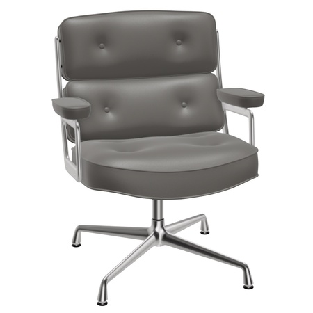 Vitra Lobby Chair ES 108 Snow 72 - Leder, Gleiter für Teppichboden 04