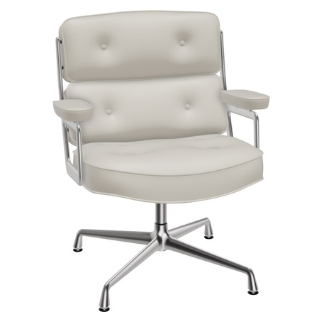 Vitra Lobby Chair ES 108 Snow 72 - Leder, Gleiter für Teppichboden 04