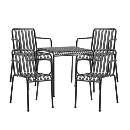 HAY Living Palissade Table Anthrazit, B: 90 cm / L: 82.5 cm 