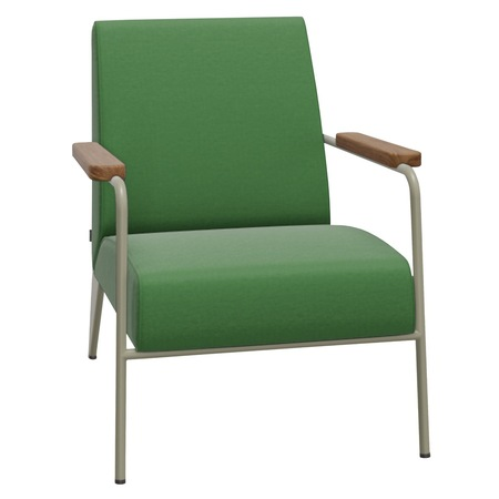 Vitra Fauteuil de Salon / Filzgleiter für Hartboden Sommergras 06 - Volo, Gris Vermeer 13 pulverbeschichtet (glatt), Eiche dunkel gebeizt massiv, Naturholz Schutzlack 04
