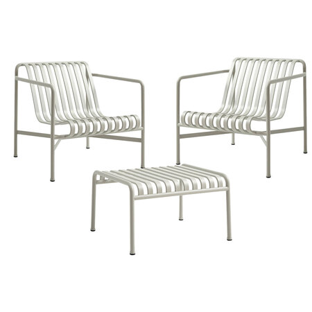 HAY Living Palissade Lounge Chair Low Sky Grey