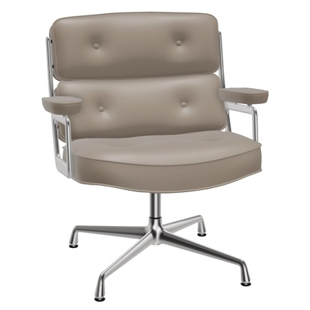 Vitra Lobby Chair ES 105 Sand 71 - Leder, Gleiter für Teppichboden 04