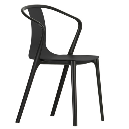 Vitra Belleville Armchair Plastic 12 Tiefschwarz, Gleiter für Teppichboden 04