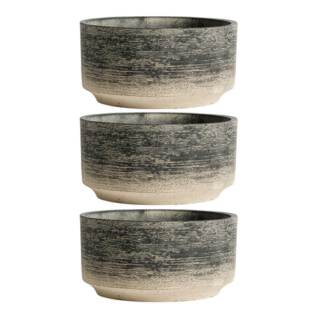 Zement-Gartenschale 'Kanji' im 3er Set
