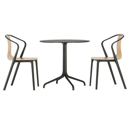 Vitra Belleville Table Eiche dunkel, Naturholz Schutzlack 04, Ø: 79.6 cm