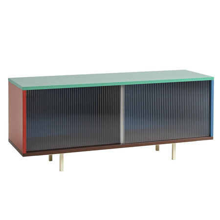 HAY Living Colour Cabinet Floor Multicolor, B: 120 cm , Mit Glastüren