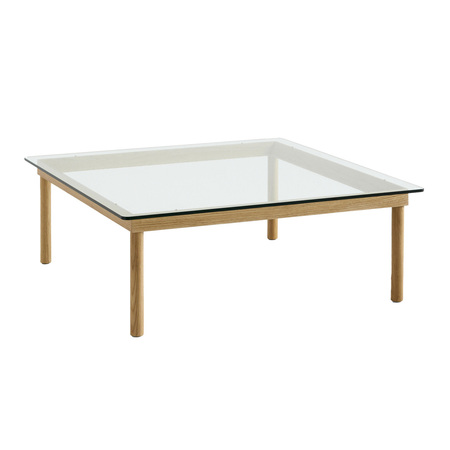 HAY Living Kofi B: 100 cm / T: 100 cm , Glas klar, Eiche lackiert