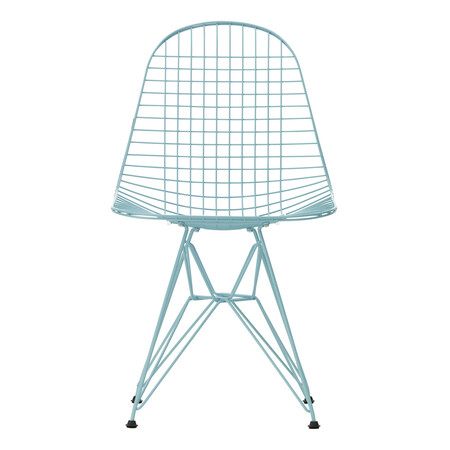 Vitra Wire Chair DKR Colours Himmelblau 93, Gleiter schwarz