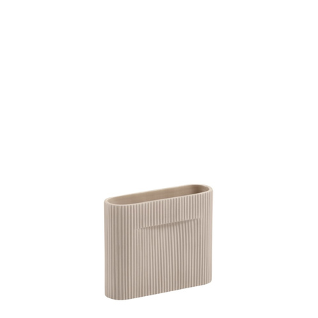 Muuto Ridge Vase Beige, H: 16.5 cm