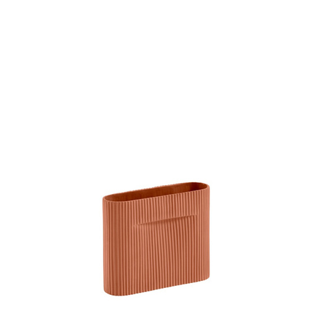 Muuto Ridge Vase Terrakotta, H: 16.5 cm