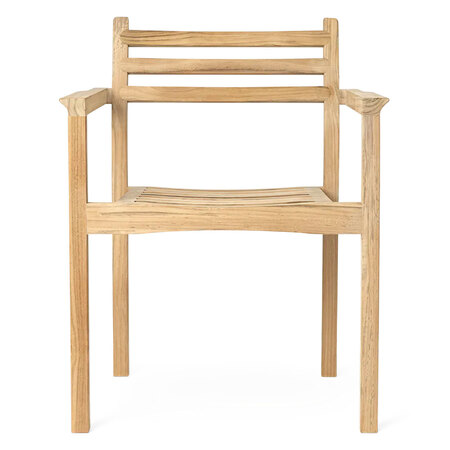Carl Hansen & Søn AH Outdoor Dining Chair Teak unbehandelt, Mit Armlehnen