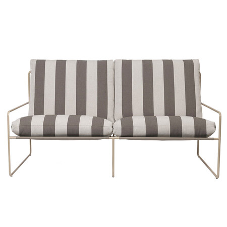 Ferm Living Desert 2-Seater Cashmere, Chocolate - Stripe