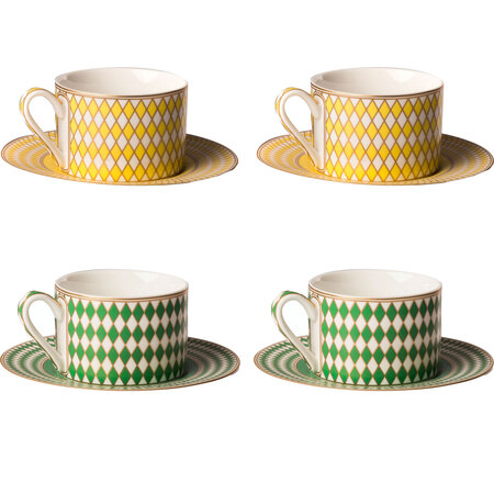 Pols Potten Teetassen 'Chess' Porzellan