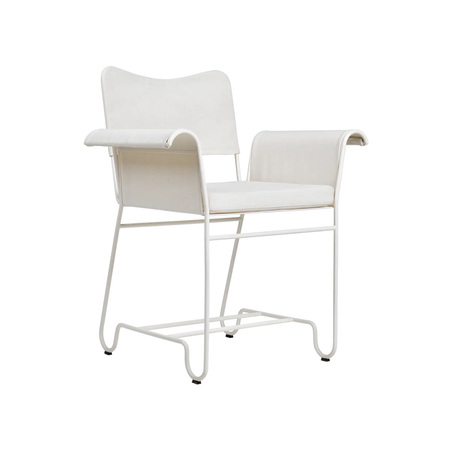 Gubi Tropique Dining Chair Ohne Fransen, Classic White Semi Matt, Weiss 006 - Leslie