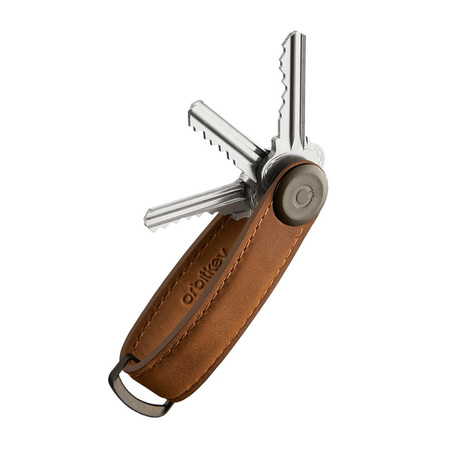 Orbitkey Crazy Horse Leather Key Organiser Kastanienbraun-Braun