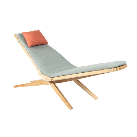 Weltevree Woodlounger Silberblau / Terrarot, Lärchenholz
