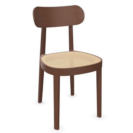 Thonet Stuhl 118  Buche nussbaum gebeizt - TP 24, Kunststoff braun