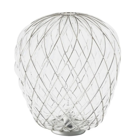 FontanaArte Pinecone Chrom-Transparent, Ø: 50 cm / H: 52 cm